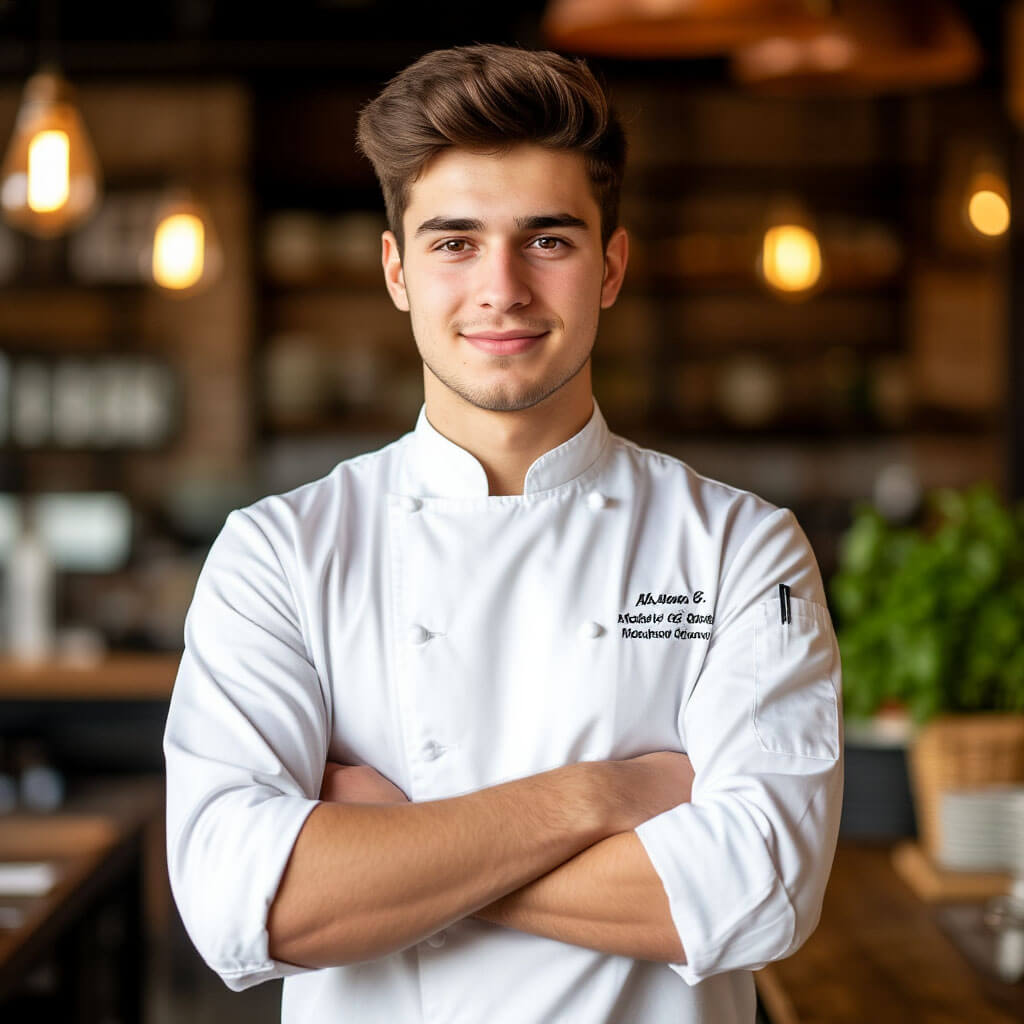 Chef Arjun specializing in Continental cuisine