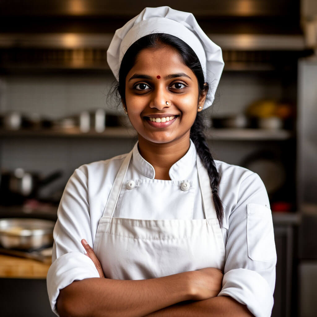 Chef Kavya specializing in Bengali cuisine