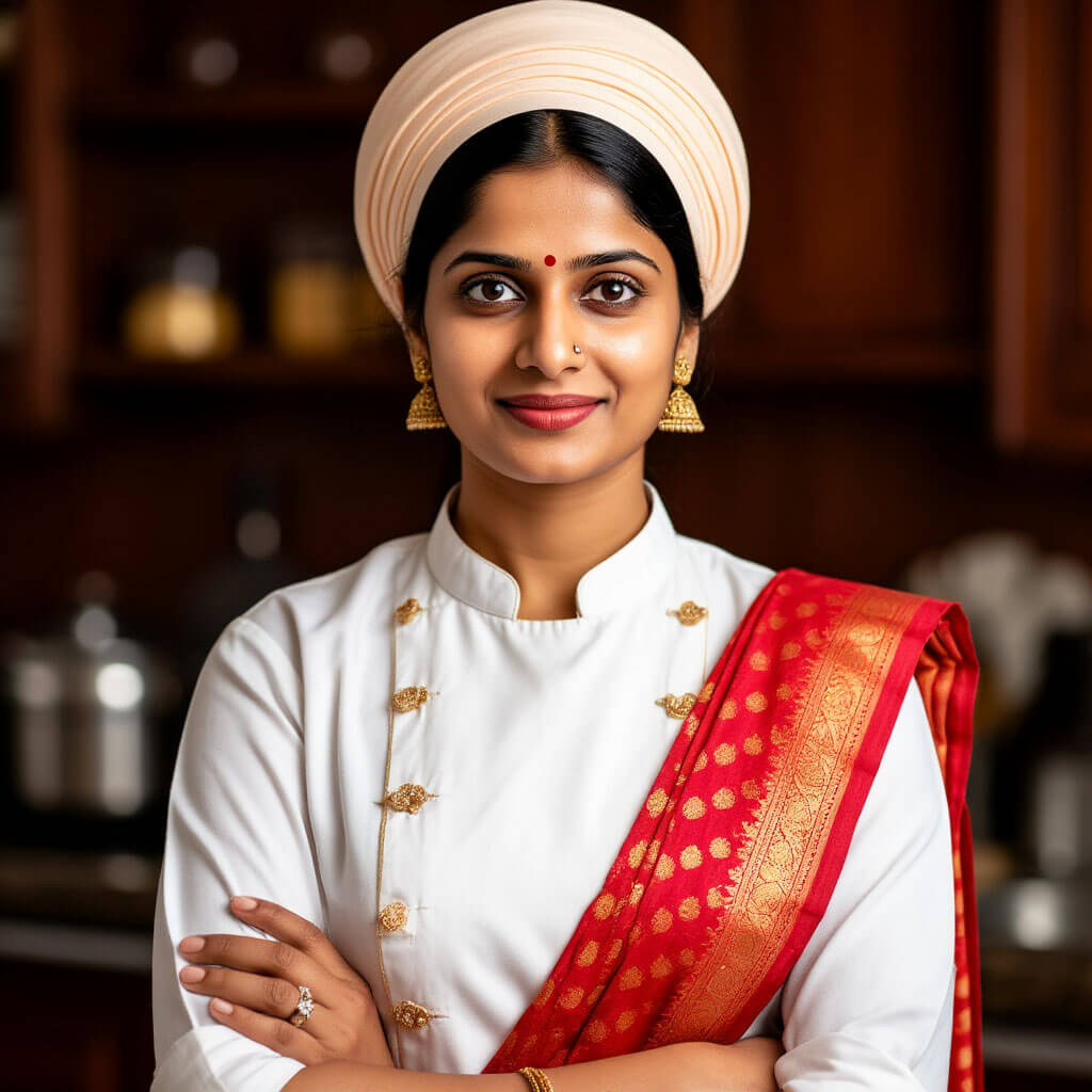 Chef Meera specializing in Gujarati cuisine