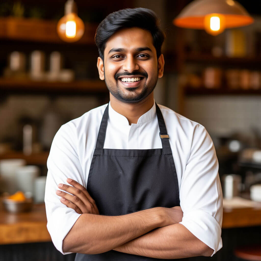 Chef Rajesh specializing in South Indian cuisine