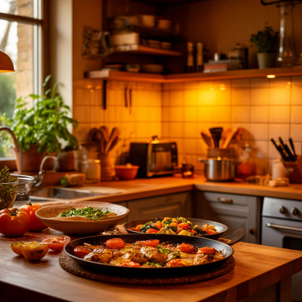 Delicious home-cooked meal prepared by local chef